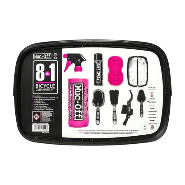 KIT LIMPIEZA MUC-OFF 8 EN 1 (8 IN 1 BICYCLE CLEANING KIT)